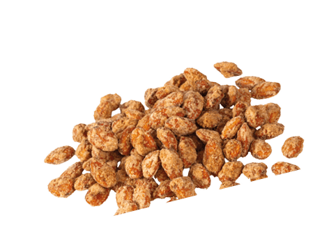 sugared almonds isolated on white